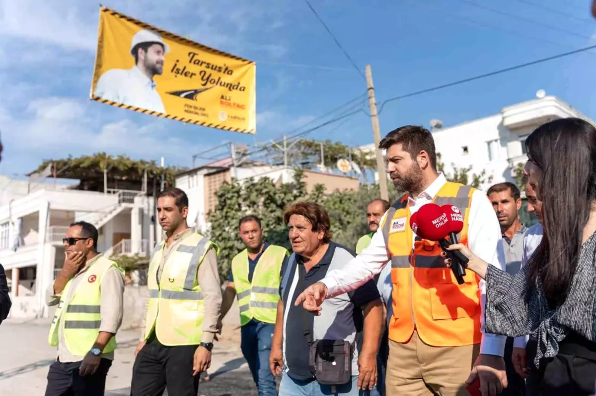 Tarsus Belediye Başkanı Ali Boltaç, Yol Çalışmalarını İnceledi